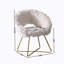 Chaise d'appoint rembourrée en fausse fourrure Slatina
