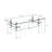 Rectangle Clear Glass Coffee Table