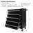 5 Drawers Rolling Tool Chest Cabinet with Wheels, Tool Storage Cabinet and Tool Box Organizer for Garage Warehouse Workshop, Black