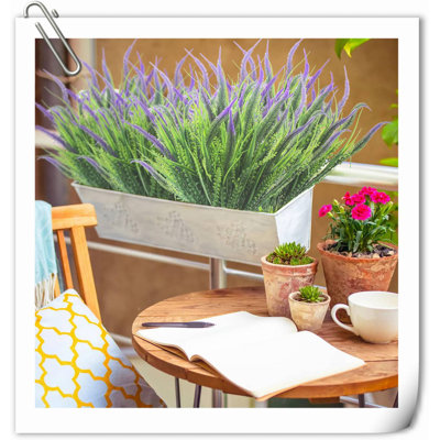 10 paquets de plantes artificielles d'extérieur en fausse pelouse avec fleurs résistant à la verdure et jardin résistant aux rayons UV