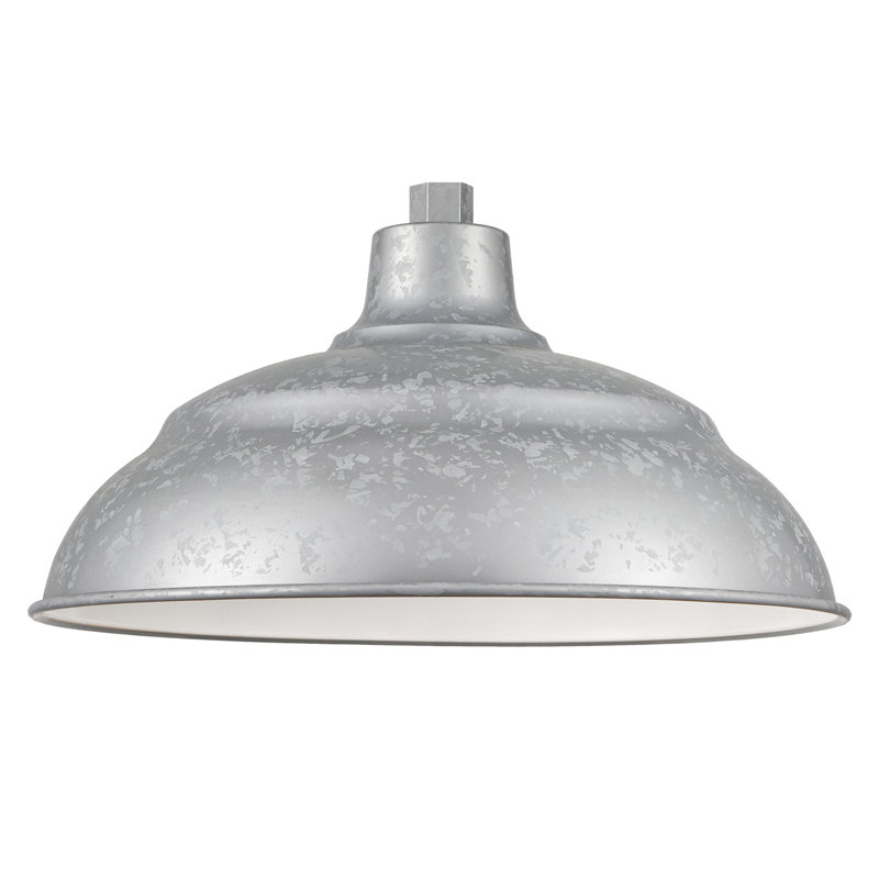 Metal Bowl Pendant Shade, Satin Black, 8.25" H x 14" W x 14" D