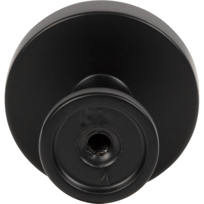 Richard Round Knob, Matte Black, 1 1/4"