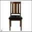Ensemble de salle à manger 5 pièces au fini cerisier foncé foncé avec 4 chaises en similicuir noir, mobilier de cuisine durable et élégant