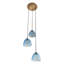 Luminaire suspendu triple Caterina - turquoise-123554792