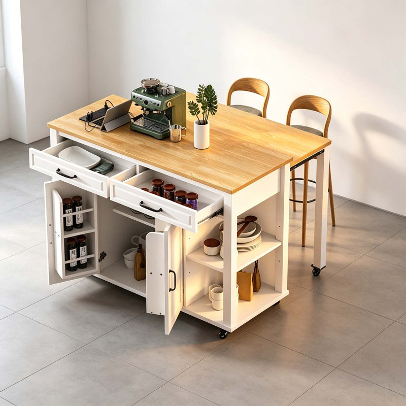Îlot de cuisine, Blanc