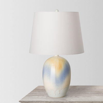 Lampe de table 20 "bleue / jaune