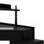 Bureau de maquillage triangulaire avec multiprise, tiroir de rangement et tabouret assorti
