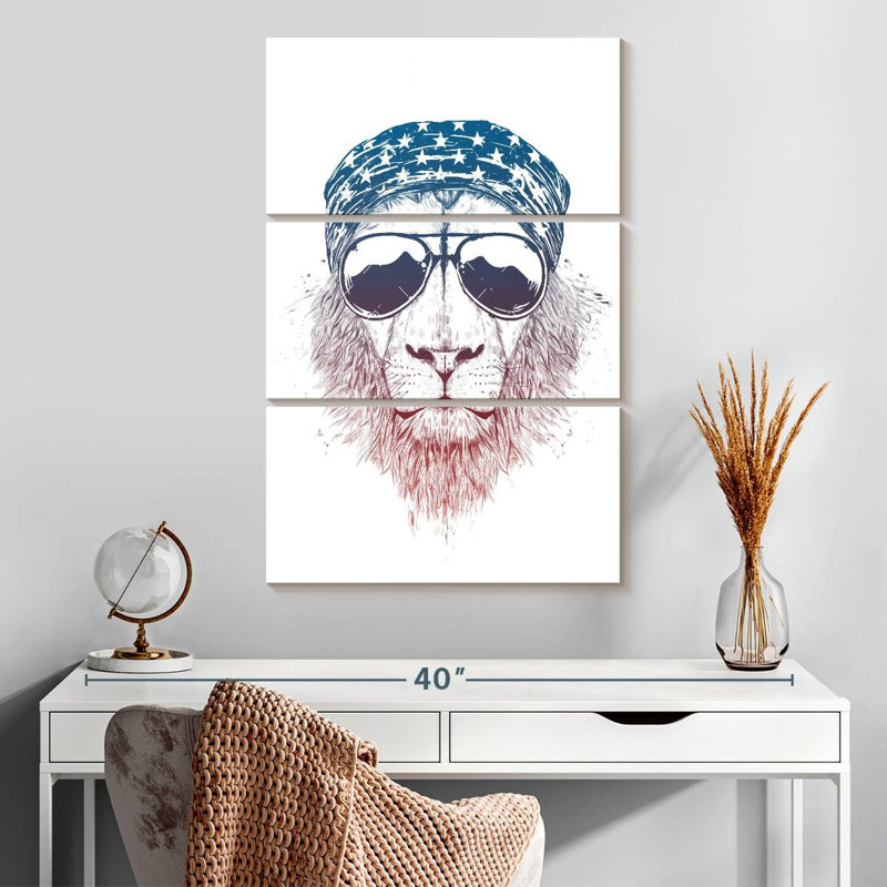 Brampt Wild Lion, 32" H x 20" W