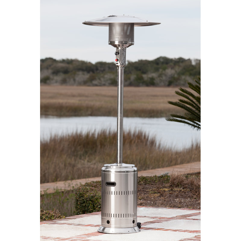 Stainless Steel 50,000 BTU Propane Patio Heater with Wheels