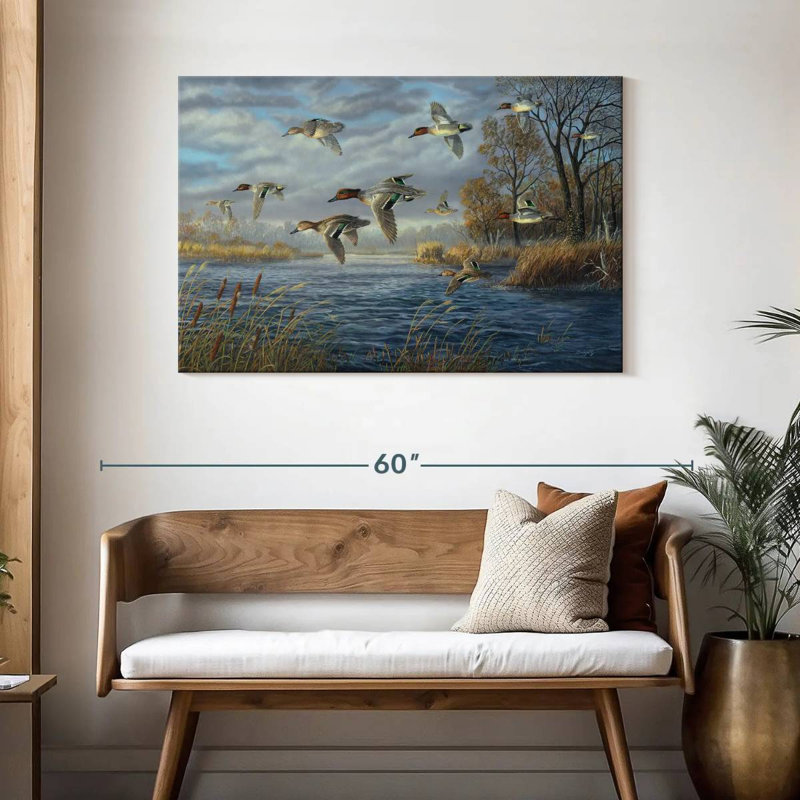 Sanctuary Bay - Green Winged Teal, 30" H x 45" W