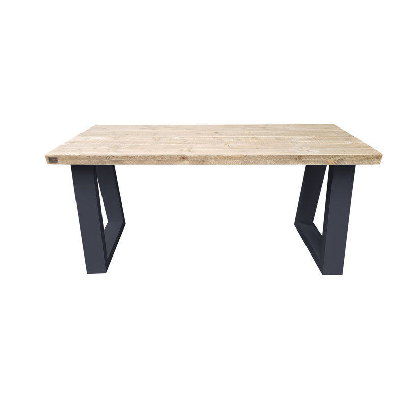 Vancouver Commercial Use Rectangle Writing Desk, 78'' H x 130'' W x 80'' D, Black