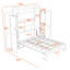 Lit escamotable en bois avec tablettes et armoires-870822930-870822933