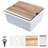 White 21X18" Granite Composite Quartz Workstation Sink For Kitchen, Undermount Style, Smooth And , Dirt - , Quiet Use, Package With Rack, Strainers, Grid, Board Installation Guide Kitchen Sink, High-121683033