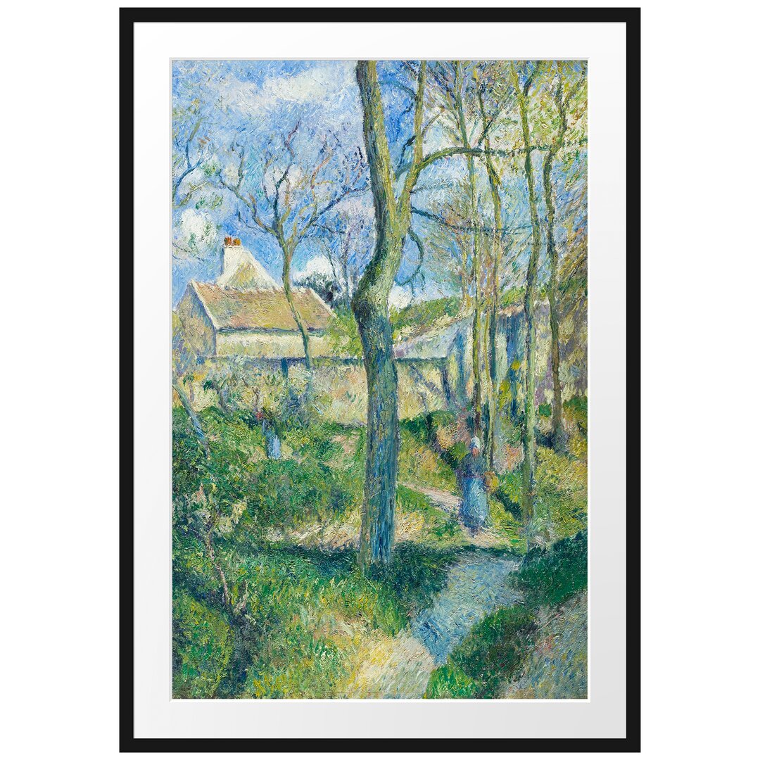 Gerahmter Kunstdruck The Path to Les Pouilleux Pontoise von Camille Pissarro