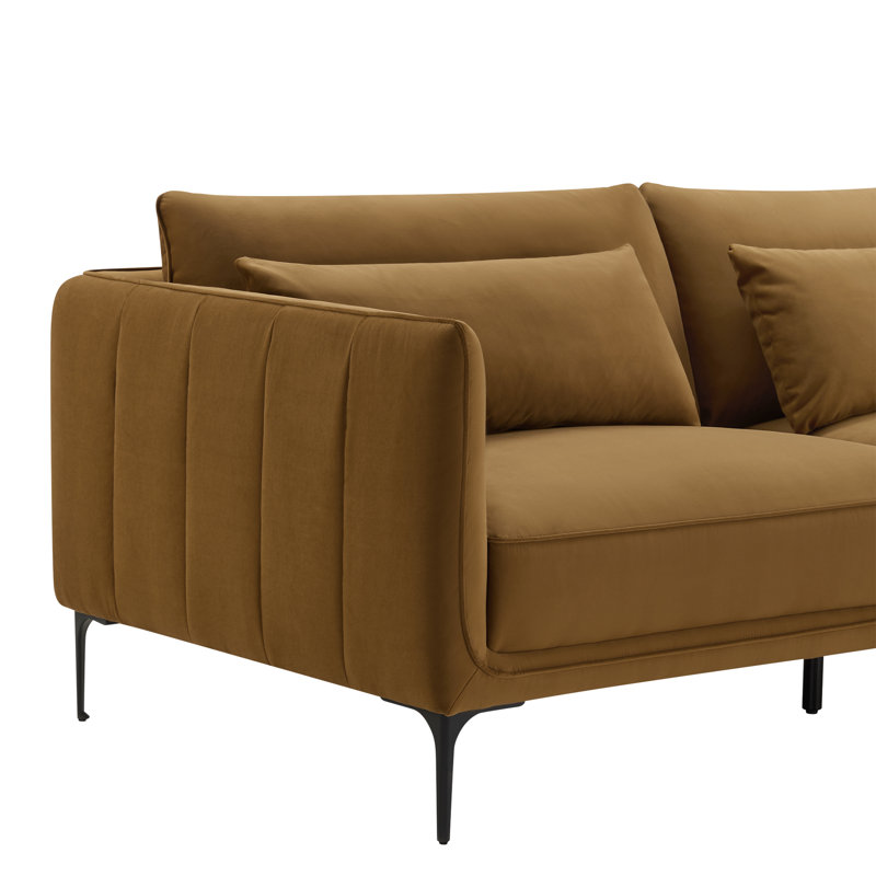 Rae 85'' Upholstered Sofa, Soren Ochre Performance Velvet