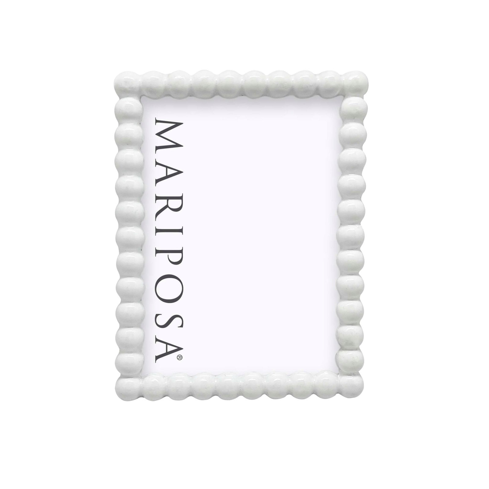 Metal Picture Frame, White, 5" W x 7" H