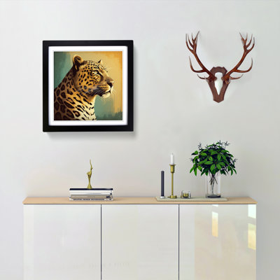 Leopard Retro Art - Framed Print