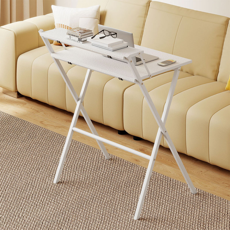 Metal Base Computer Desk, White