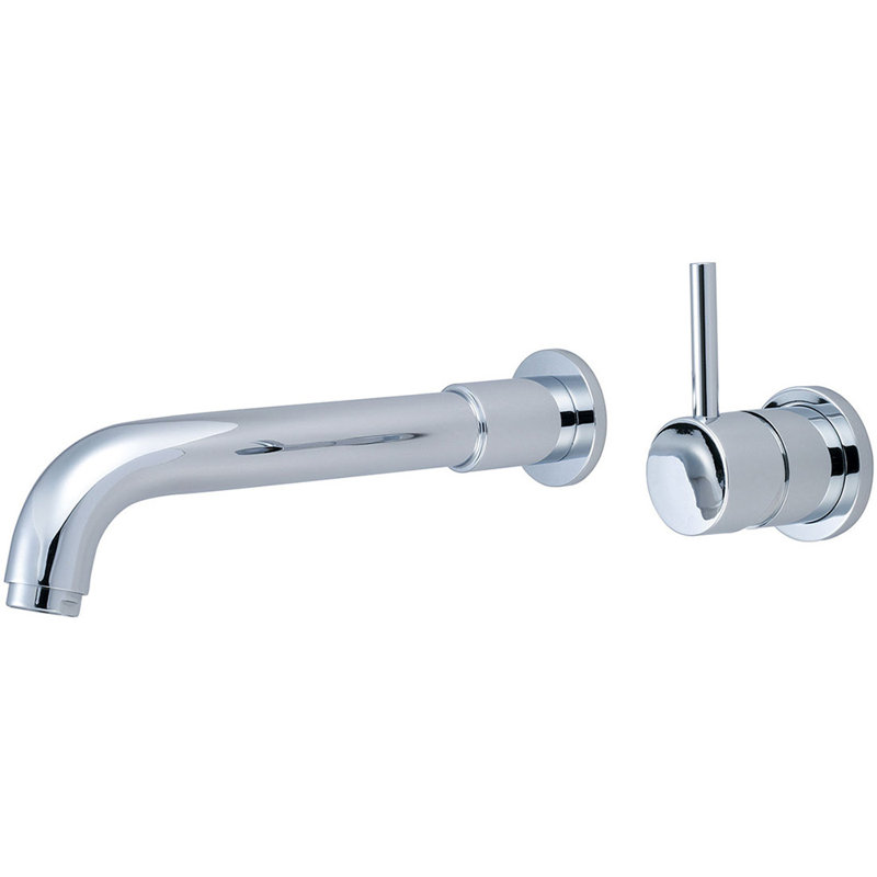 Garniture de robinet de baignoire romaine à poignée simple Motegi, Chrome poli