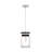 Adel 1 - Light Polished Nickel / Black Accents Lantern Pendant