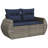  8 Piece Patio Sofa Set With Cushions Gray Poly Rattan