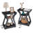 19.7" W End Table Nightstand with Charging Station and 2 Storage Shelves-2124348912-2124348913