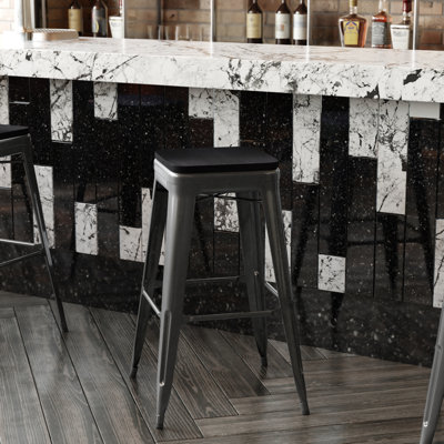 Briahnna Indoor/Outdoor Backless Counter Stool with Poly Resin Seat