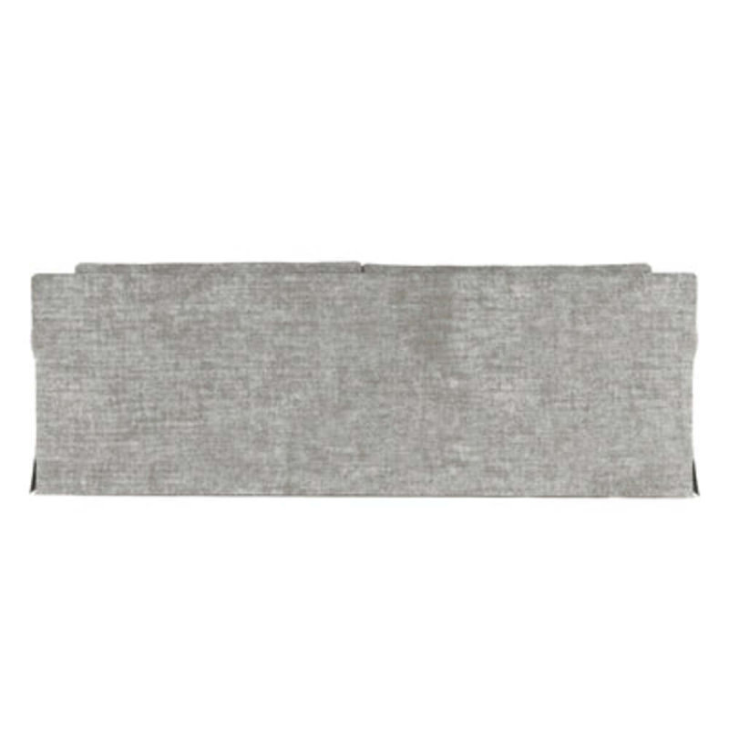 Canapé à accoudoirs arrondis Ludlow, H 34 po x l 84 po x P 38 po, Ébène, Velours écrasé rayé argent