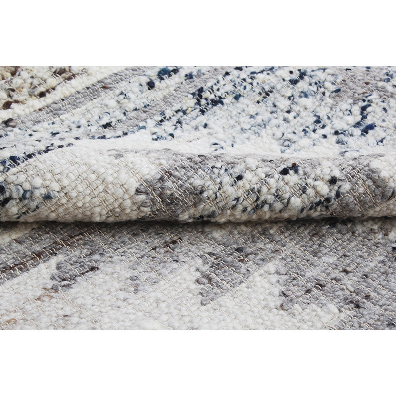 ANFL8425AIVGY Wool Area Rug, Rectangle 9' x 12'