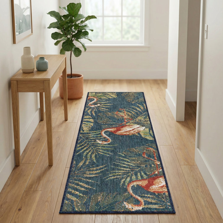 Rolla Machine Woven Floral Indoor/Outdoor Rug 
