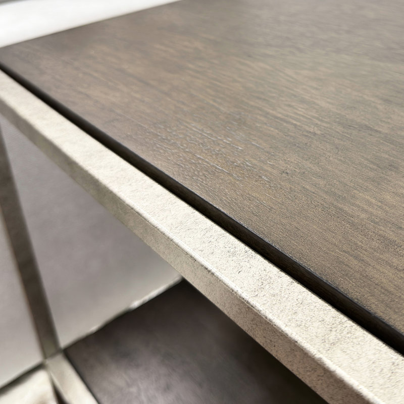 3 tables de salon - Métal, bois, fonctionnel pour structure en métal, plateaux en bois