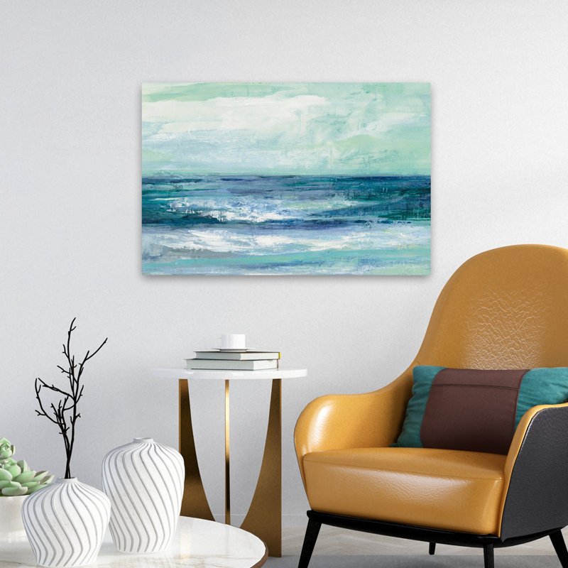 Marée - bleu, bord de mer, océan vert, H 24 po x l 16 po