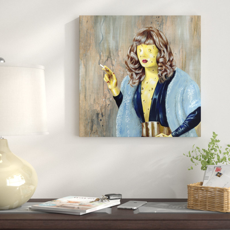 « fromage bougon », reproduction d’art sur toile, H 12 po x l 12 po x P 0,75 po, Toile tendue, Pas de tapis