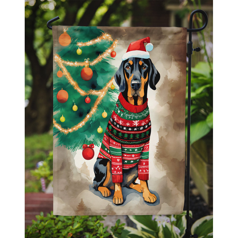 Polyester double face Noël, H 15,5 po x l 11,25 po