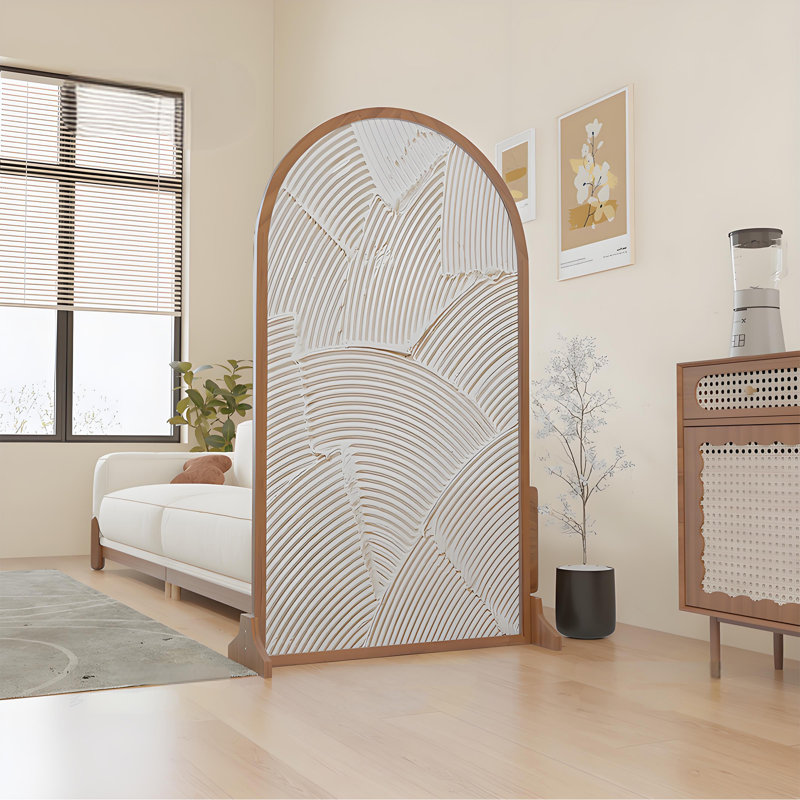 Modern Minimalist Wooden Screen, 78.74" H x 55.12" W x 1.57" D
