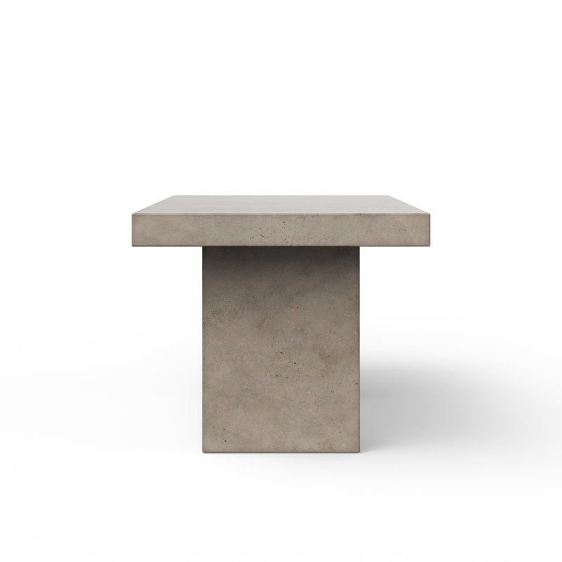 Kareen Pedestal Dining Table, Dark Gray, 70.75" L x 35.5" W, Standard Table (30.5" Height)