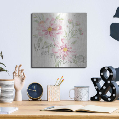 «Bloom Where You are Planted» par Cindy Jacobs, art mural en métal