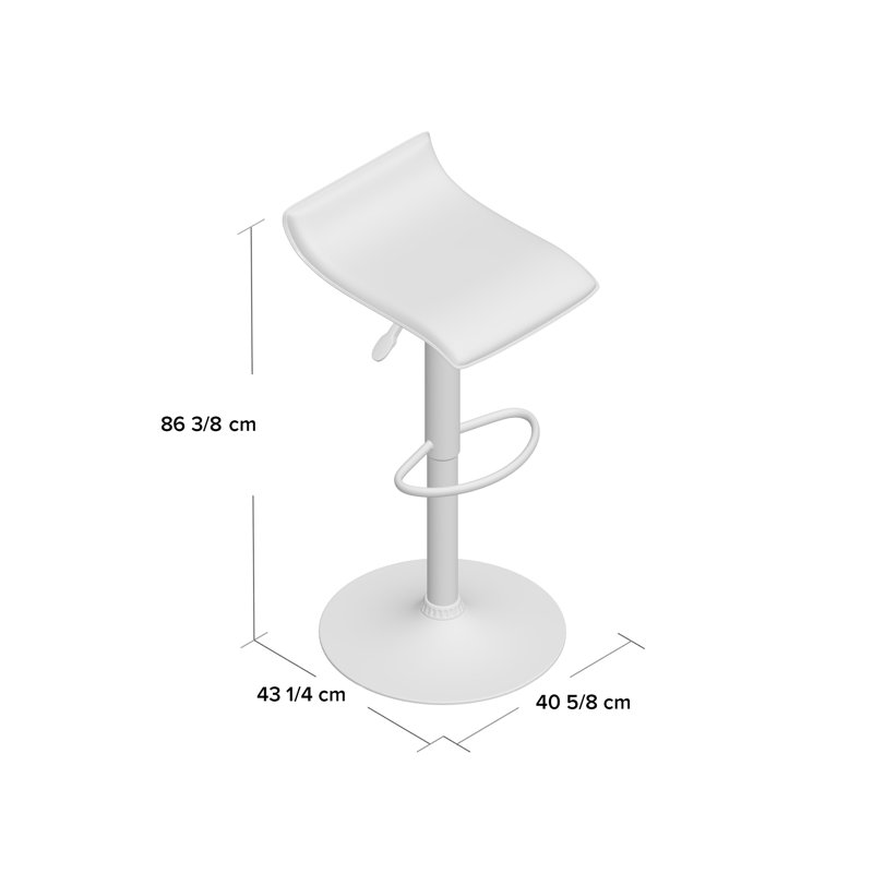 Hunstanton Swivel Upholstered Adjustable Height Counter Stool with Metal Frame, Chrome/Yellow