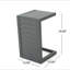 Table en forme de C Cape Coral Alu - gris-1862581722