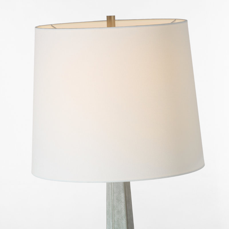Chapman & Myers Lerio 31" Table Lamp in Dusted Slate with Linen Shade, Green