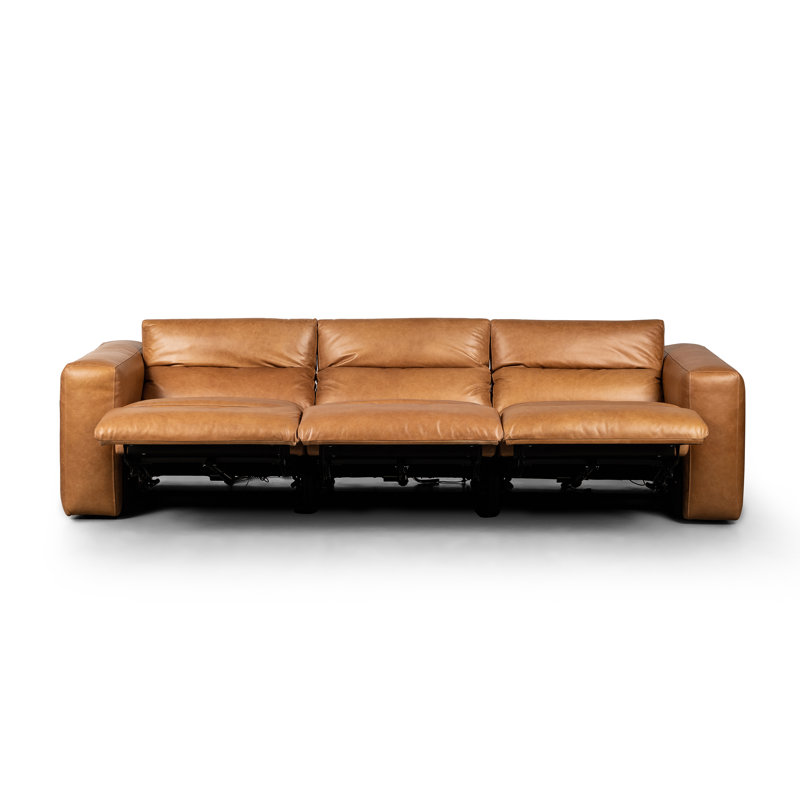 Radley Power Reclining Sofa, Sonoma Butterscotch Genuine Leather