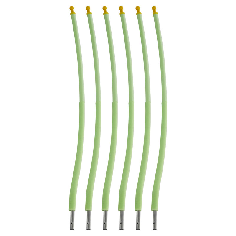 6PCS 76.77In Trampoline Curved Poles Replacement, Green