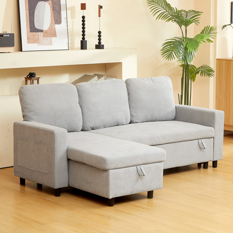 Scotte 3 Seater Sofa Bed, Light Grey