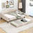 Full Upholstered Tufted Daybed With Twin Size Trundle