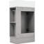 Meuble-lavabo gris 18,6 po avec planche et lavabo en céramique, système de tablettes combinables-464840007
