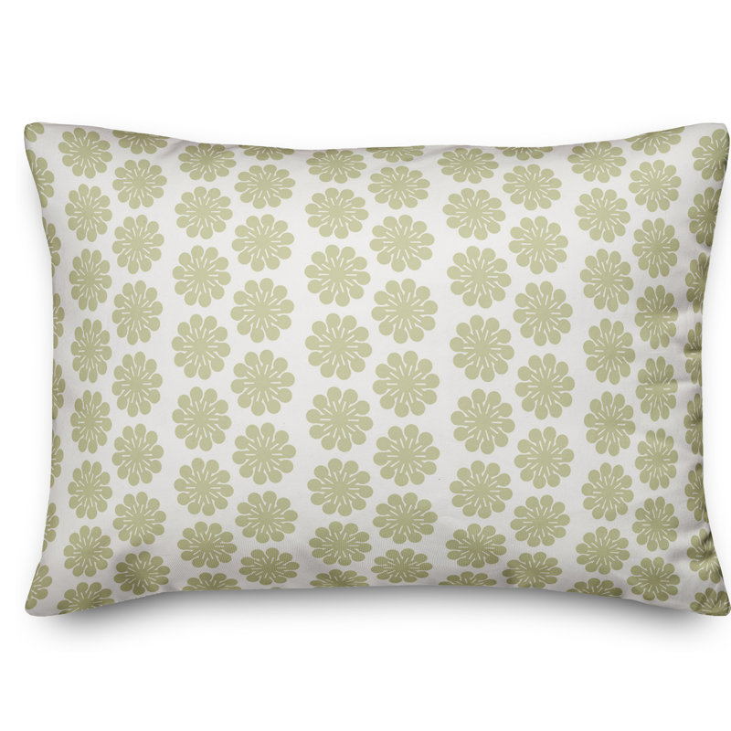 Coussin floral, Céladon