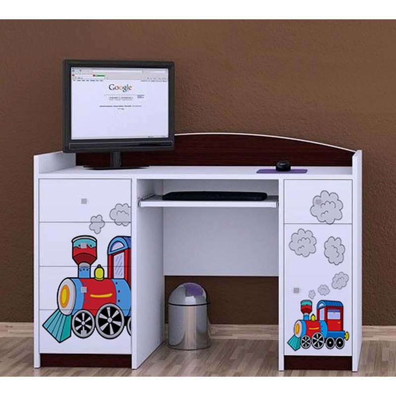 Sela 125cm Computer Desk, Dark Brown