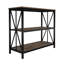 Bibliothèque à 3 niveaux Lavish Home L 35,5 po x l 15 po x H 31,25 po, grain de bois brun