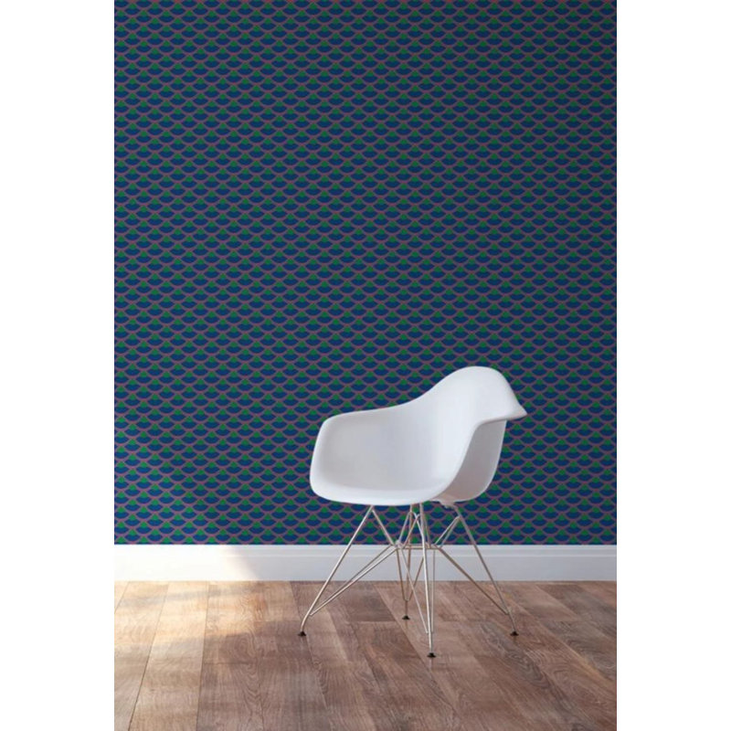 Don't Be Koi - Wallpaper by Julianne Taylor Style, Self-adhesive,  Vinyl, Leaf Green