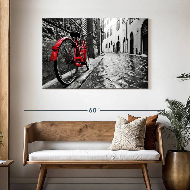 Mehar Red Bicycle Pop, 30" H x 45" W
